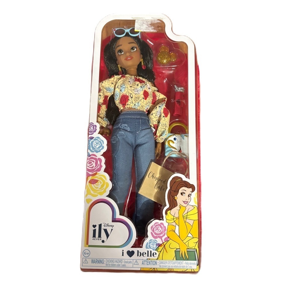 Disney ILY Belle Doll with Floral Outfit and Accessories NEW
